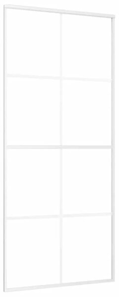 Klizna vrata od mutnog stakla ESG i aluminija 90x205 cm bijela - Bijela 90 x 205 cm 1 Matirano