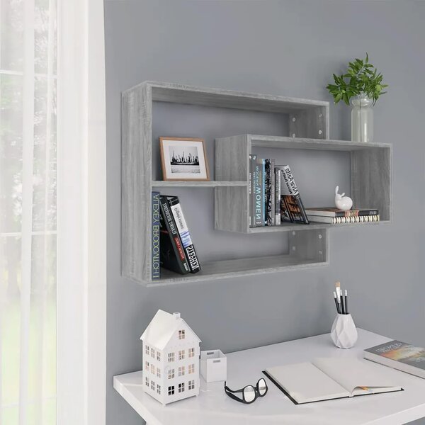 Zidna polica hrast sonoma 104 x 20 x 58 5 cm konstruirano drvo - Sivi hrast sonoma 1 1 Sivi hrast sonoma