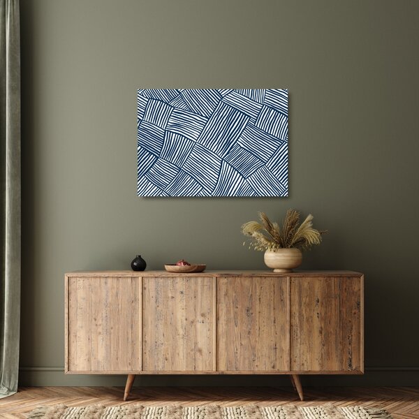 Staklena slika - 3D linije (70x50 cm)