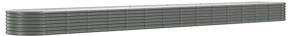 Povišena gredica - Vrtna gredica od pocinčanog čelika 620x80x36 cm sivi - Siva 620 x 80 x 36 cm 1 Siva