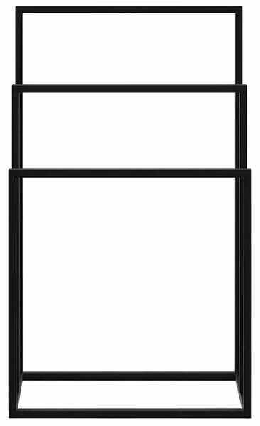 Samostojeći stalak za ručnike crni 48 x 24 x 79 cm željezni - Crna 48 x 24 x 79 cm Crna 48 x 24 x 79 cm