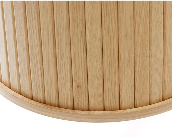 Komoda u dekoru hrasta s kliznim vratima u prirodnoj boji 120x76x45 cm Nola – Unique Furniture