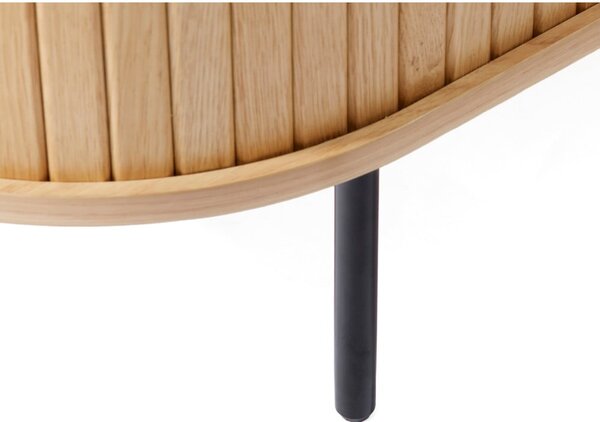 Komoda u dekoru hrasta s kliznim vratima u prirodnoj boji 120x76x45 cm Nola – Unique Furniture