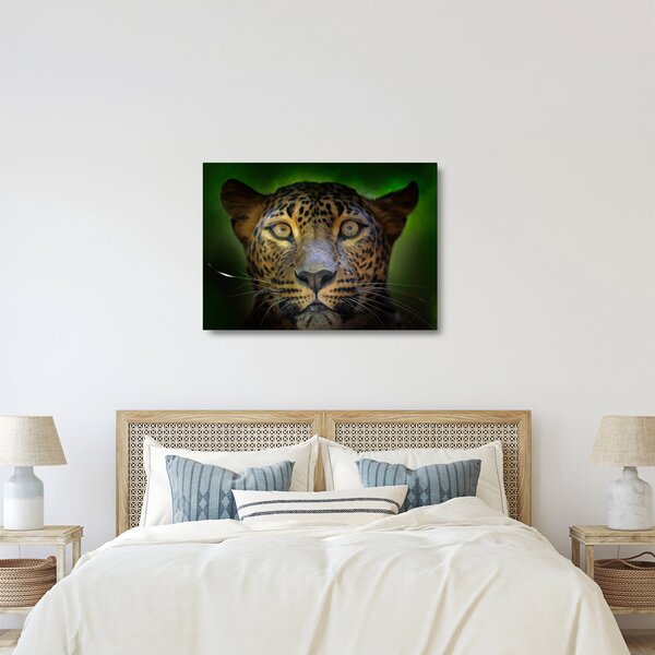 Staklena slika - Portret leoparda, Šri Lanka (70x50 cm)