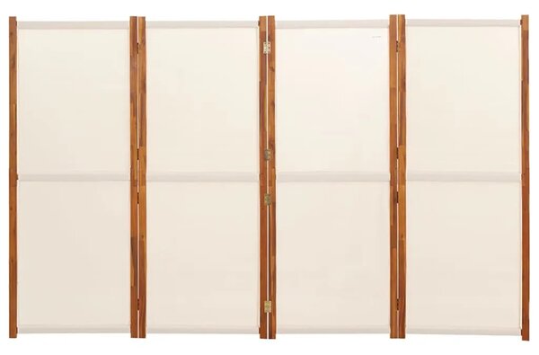 Paravan - Sobna pregrada s 4 panela krem bijela 280 x 180 cm - Krem bijela 280 x 180 cm 1 Krem bijela