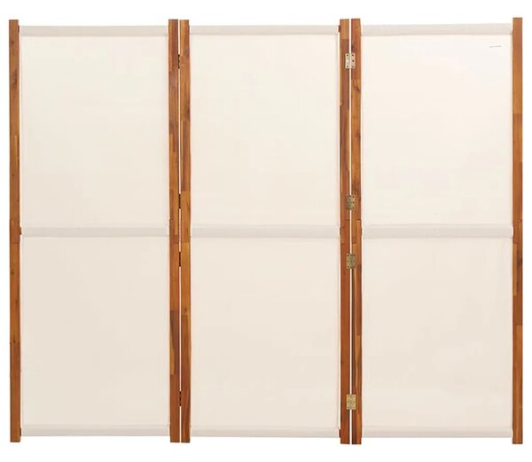 Paravan - Sobna pregrada s 3 panela krem bijela 210 x 180 cm - Krem bijela 210 x 180 cm 1 Krem bijela