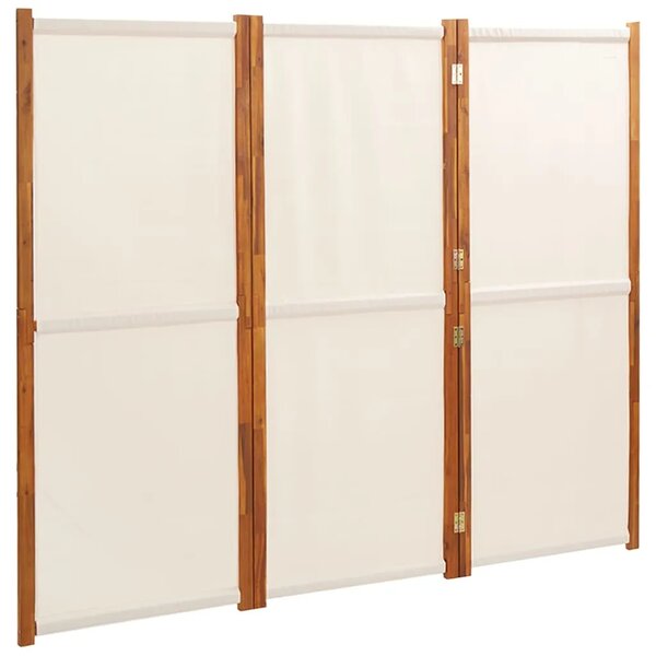 Paravan - Sobna pregrada s 3 panela krem bijela 210 x 180 cm - Krem bijela 210 x 180 cm 1 Krem bijela