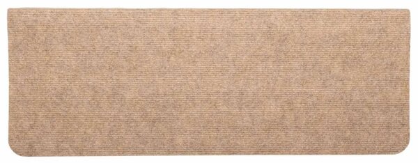 Ljepljivi tepisi za stepenice 15 kom 65x24 5x3 5 cm bež - Bež 65 x 24.5 x 3.5 cm 15 Bež