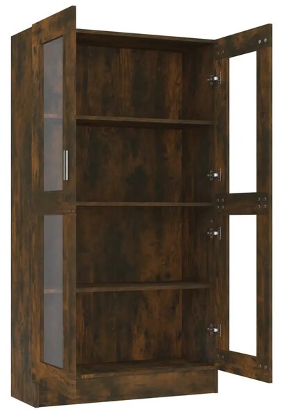 Vitrina boja dimljenog hrasta 82 5 x 30 5 x 185 5 cm drvena - Dimljeni hrast 1 150 cm Dimljeni hrast