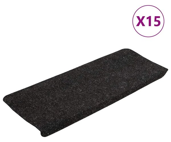 Ljepljivi tepisi za stepenice 15kom 65x24 5x3 5cm antracit - Antracit 65 x 24.5 x 3.5 cm 15 Antracit