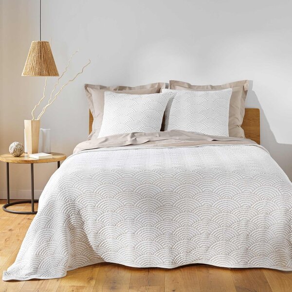 Bijeli/bež set prekrivača i jastučnice od jeseya 220x240 cm Cassandra – douceur d'intérieur