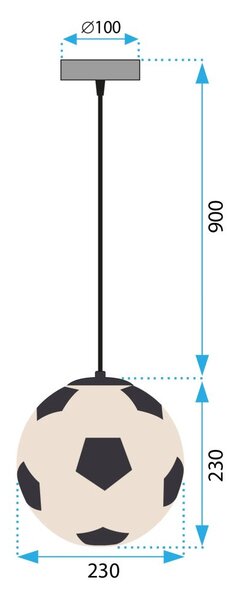 Viseća stropna lampa u obliku nogometne lopte