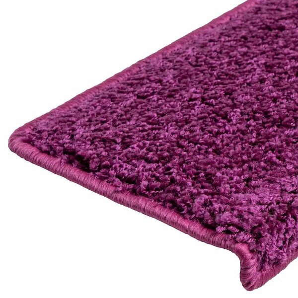 Prostirke za stepenice 10 kom 65x21x4 cm ljubičaste pravokutne rubove - Ljubičasta 65 x 21 x 4 cm 10 Ljubičasta