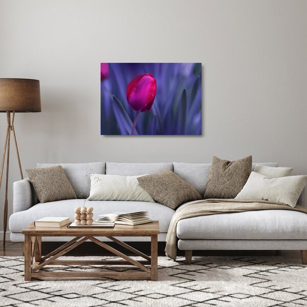 Staklena slika pupoljka tulipana (70x50 cm)