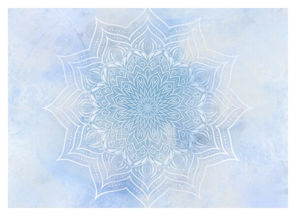 Staklena slika - Zimska mandala (70x50 cm)