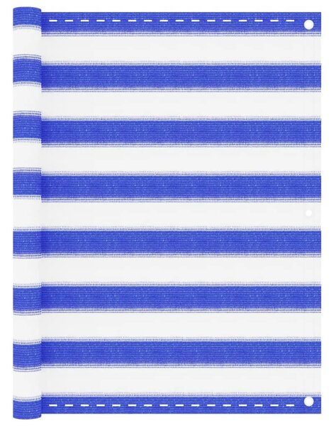 Balkonski zastor plavo-bijeli 90 x 300 cm HDPE - Plava i bijela 90 x 300 cm 1 Plava i bijela