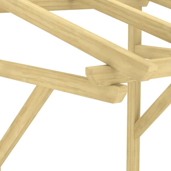 Nadstrešnica za vrata 100x100x80 cm od impregnirane borovine - 100 x 100 x 80 cm 1 100 x 100 x 80 cm