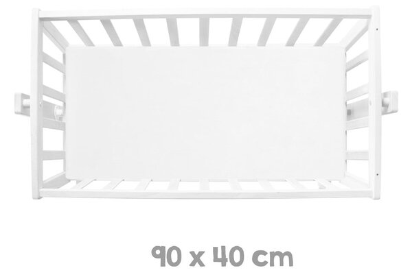 Bijela kolijevka na kotačićima 40x90 cm – Roba