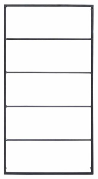 Stalak za ručnike crni 60 x 10 x 116 cm čelični - Crna 60 x 10 x 116 cm Crna 60 x 10 x 116 cm