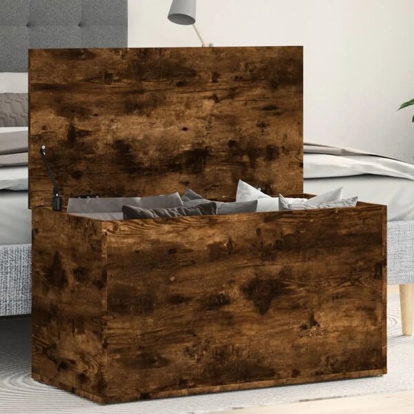 Škrinja za pohranu boja hrasta 84x42x46 cm konstruirano drvo - Dimljeni hrast 84 x 42 x 46 cm 1 Dimljeni hrast