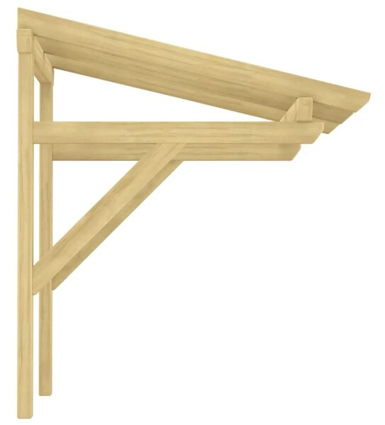 Nadstrešnica za vrata 100x100x80 cm od impregnirane borovine - 100 x 100 x 80 cm 1 100 x 100 x 80 cm
