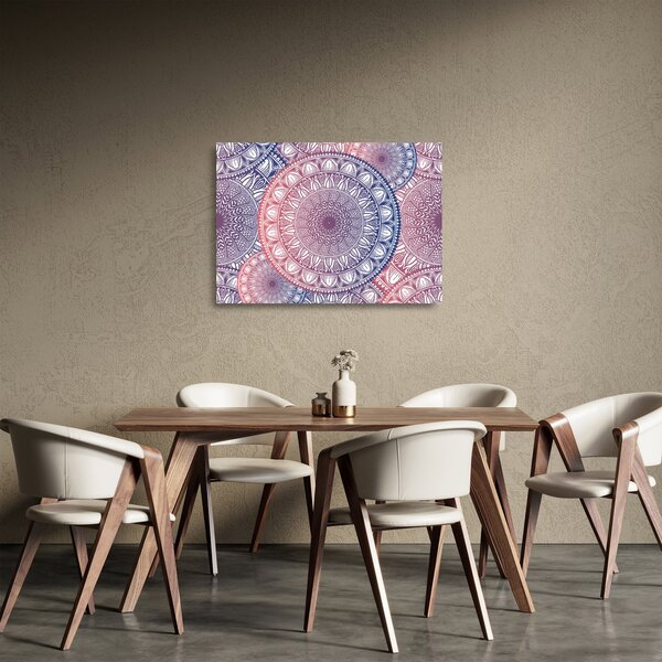 Staklena slika od mandale (70x50 cm)