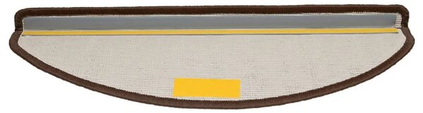 Prostirke za stepenice 10 kom 65x21x4 cm Smeđe poluokrugle velike - Smeđa 65 x 21 x 4 cm 10 Smeđa