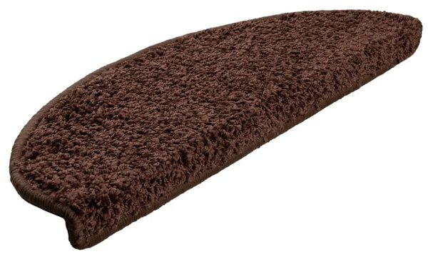 Prostirke za stepenice 10 kom 65x21x4 cm Smeđe poluokrugle velike - Smeđa 65 x 21 x 4 cm 10 Smeđa