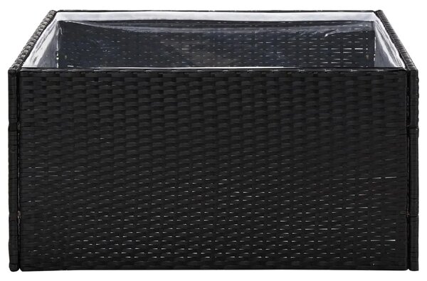 Vrtna sadilica crna 80 x 80 x 40 cm od poliratana - Crna 80 x 80 x 40 cm 1 Crna