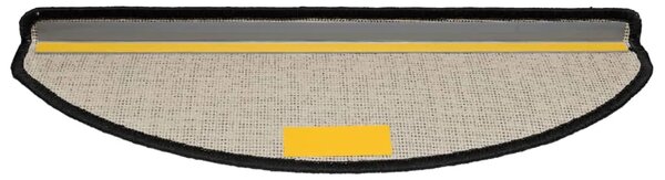 Prostirke za stepenice 10 kom 65x21x4 cm Crne poluokrugle velike - Crna 65 x 21 x 4 cm 10 Crna