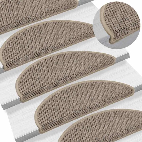 Ljepljivi tepisi za stepenice 15 kom 56x17x3 cm tamnobež - Tamnobež 56 x 17 x 3 cm 15 Tamnobež