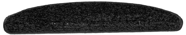 Prostirke za stepenice 10 kom 65x21x4 cm Crne poluokrugle velike - Crna 65 x 21 x 4 cm 10 Crna