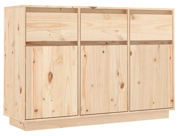 Komoda 111 x 36 x 75 cm od masivne borovine - Prirodna 1 Prirodna
