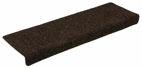Prostirke za stepenice samoljepljive 15 kom 65x21x4 cm tamnosmeđe pravokutne rubove - Tamno smeđa 15 Tamno smeđa 15