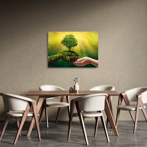 Staklena slika - Majka zemlja (70x50 cm)