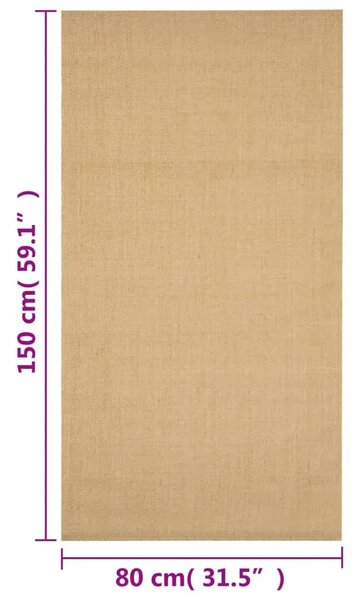Tepih od prirodnog sisala 80 x 150 cm - Prirodna 80 x 150 cm Prirodna 80 x 150 cm