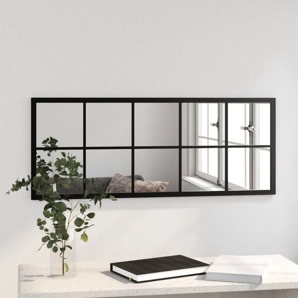 Zidno ogledalo crno 100 x 40 cm metalno - 100 x 40 cm 1 100 x 40 cm