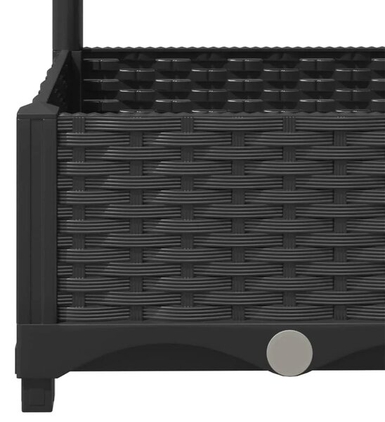 Vrtna žardinjera s rešetkom crna 120x40x121 5 cm PP - Crna 120 x 40 x 121.5 cm 1 Crna