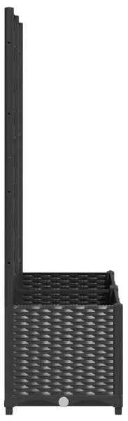 Vrtna žardinjera s rešetkom crna 80x40x136 cm PP - Crna 80 x 40 x 136 cm 1 Crna