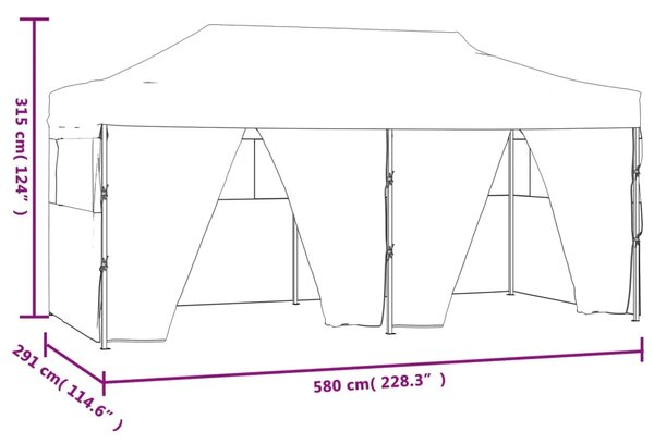 Profesionalni sklopivi šator za svadbe - šator za zabave 3 x 6 m čelični bijeli - Bijela 1 Bijela