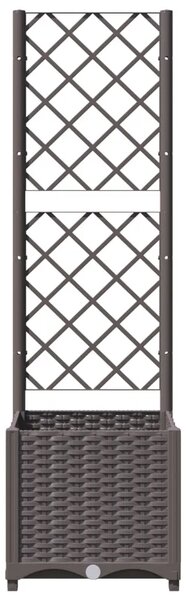 Vrtna sadilica s rešetkom smeđa 40 x 40 x 136 cm PP - Smeđa 40 x 40 x 136 cm 1 Smeđa