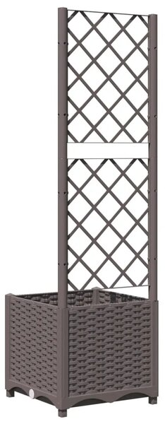 Vrtna sadilica s rešetkom smeđa 40 x 40 x 136 cm PP - Smeđa 40 x 40 x 136 cm 1 Smeđa