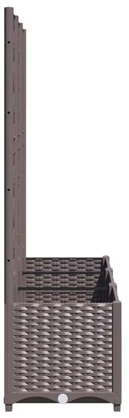 Vrtna žardinjera s rešetkom smeđa 120x40x136 cm PP - Smeđa 120 x 40 x 136 cm 1 Smeđa
