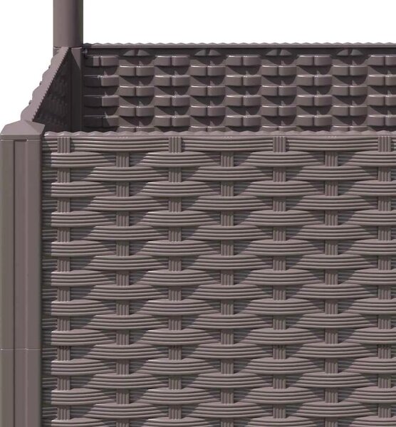 Vrtna žardinjera s rešetkom smeđa 120x40x136 cm PP - Smeđa 120 x 40 x 136 cm 1 Smeđa