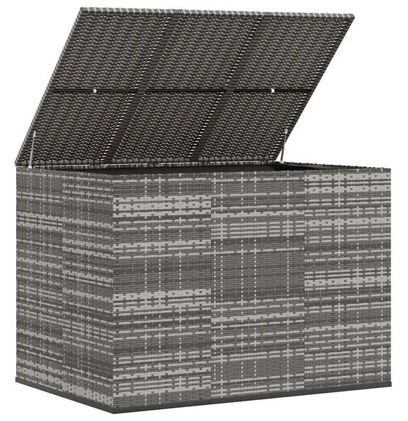 Kutija za vrtne jastuke od PE ratana 145 x 100 x 103 cm siva - Siva 145 x 100 x 103 cm Siva 145 x 100 x 103 cm