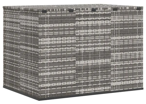 Kutija za vrtne jastuke od PE ratana 145 x 100 x 103 cm siva - Siva 145 x 100 x 103 cm Siva 145 x 100 x 103 cm