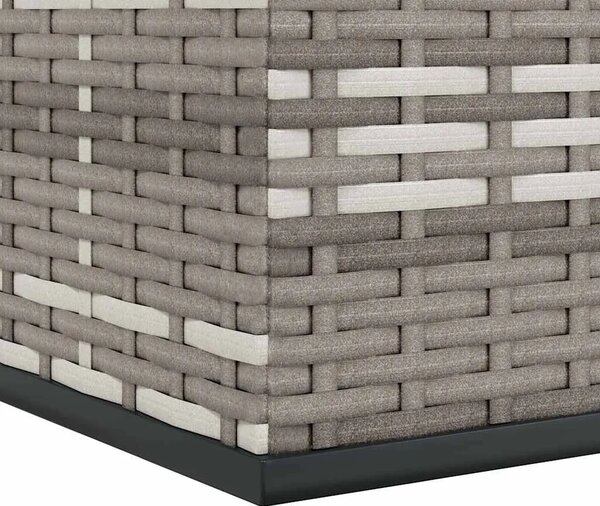 Kutija za vrtne jastuke od PE ratana 145 x 100 x 103 cm siva - Siva 145 x 100 x 103 cm Siva 145 x 100 x 103 cm