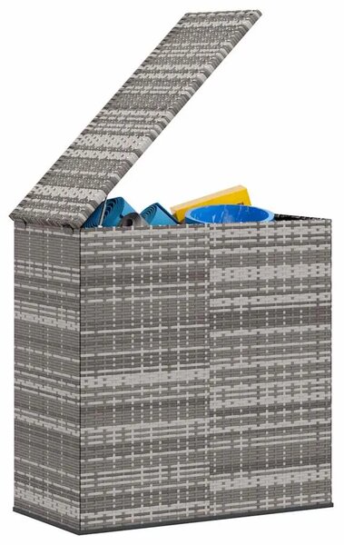 Kutija za vrtne jastuke od PE ratana 100 x 49 x 103 5 cm siva - Siva 100 x 49 x 103.5 cm Siva 100 x 49 x 103.5 cm