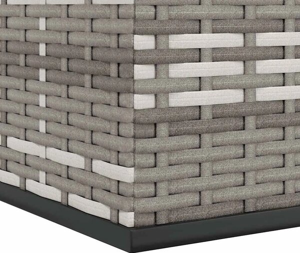 Kutija za vrtne jastuke od PE ratana 100 x 49 x 103 5 cm siva - Siva 100 x 49 x 103.5 cm Siva 100 x 49 x 103.5 cm
