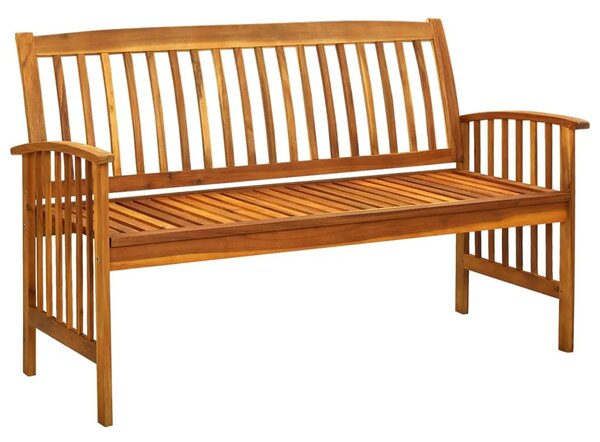 Vrtna klupa s jastukom 147 cm od masivnog bagremovog drva - Tamno siva 147 cm 1 1